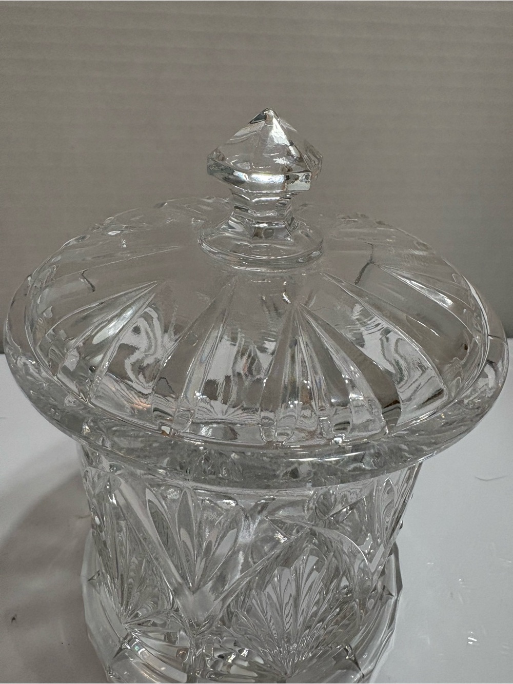 Bombay Company Lead Crystal Barrel Biscuit Jar With Lid Contemporary Vintage